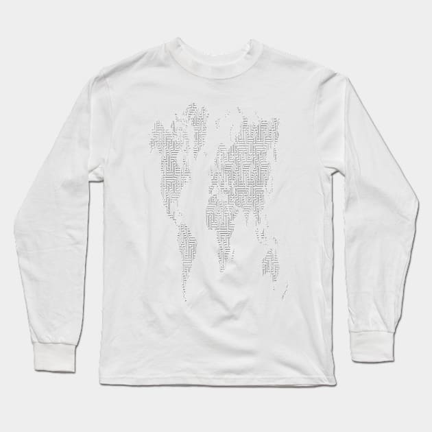 WORLD MAP Pop Art Long Sleeve T-Shirt by BruceALMIGHTY Baker